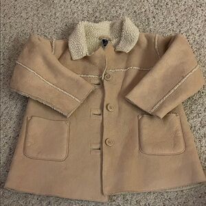 GAP Tan Kids Pea Coat with Cream Accents